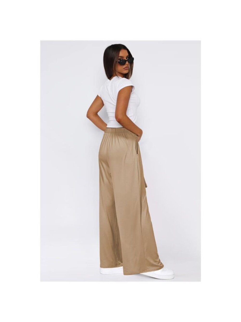 Tied Pocketed Wide Leg Pants - Picture 6 of 9